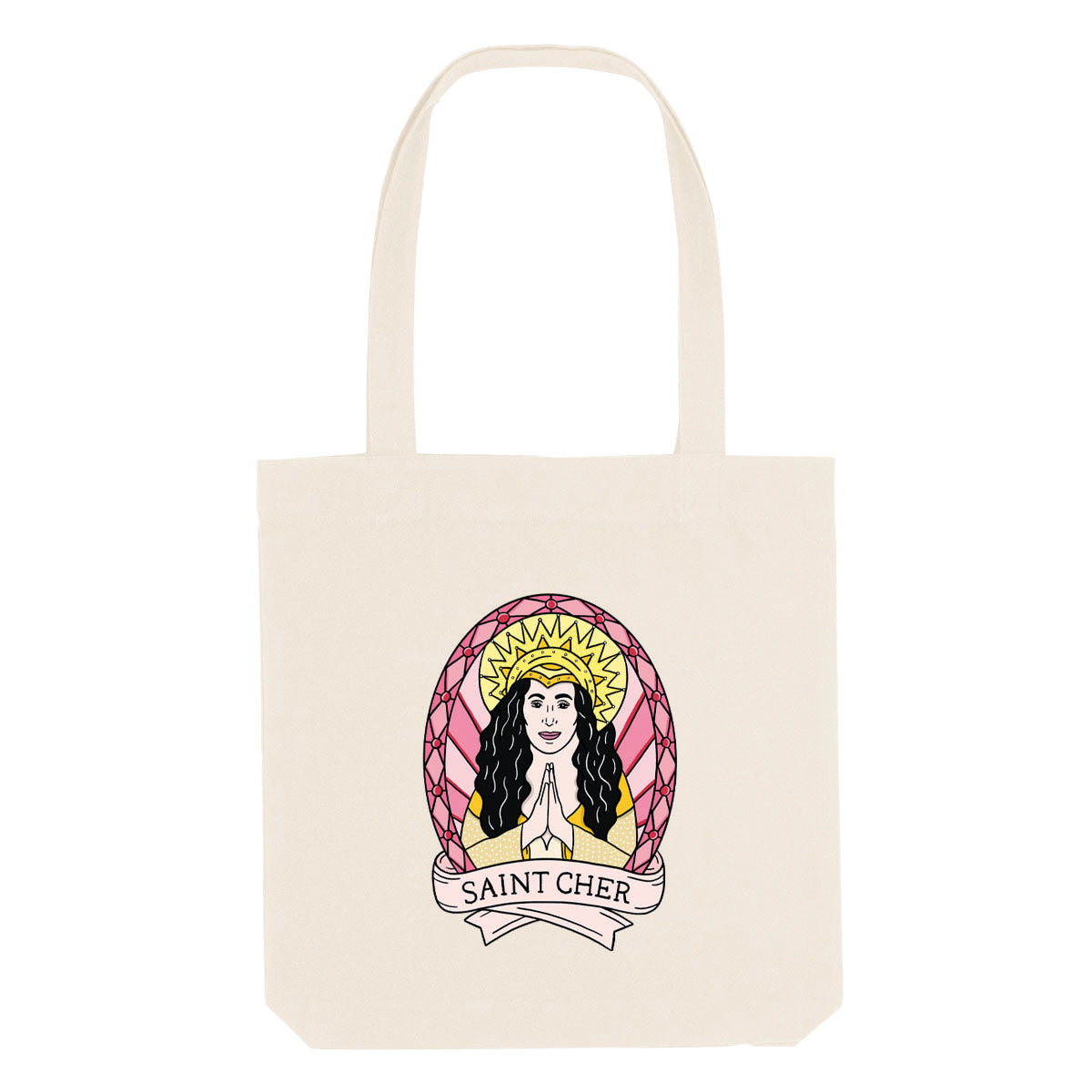 Saint Cher Strong As Hell Tote Bag-Feminist Apparel, Feminist Gift, Feminist Tote Bag-The Spark Company