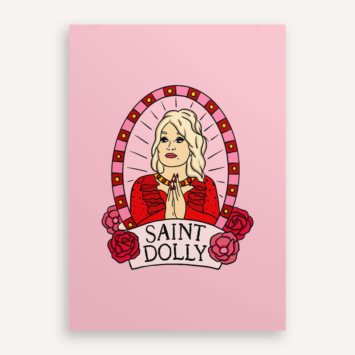 Saint Dolly Art Print-Feminist Apparel, Feminist Gift, Feminist Art Print-The Spark Company