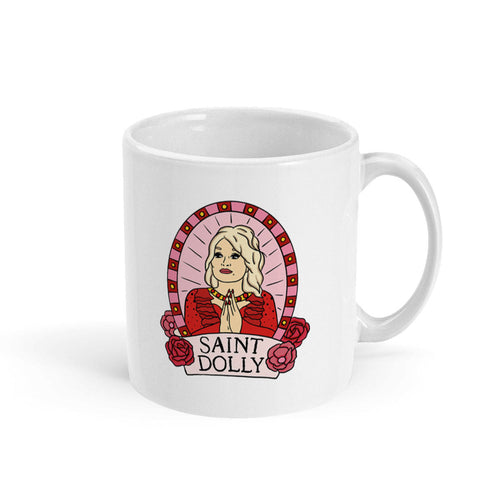 Saint Dolly Mug-Feminist Apparel, Feminist Gift, Feminist Coffee Mug, 11oz White Ceramic-The Spark Company