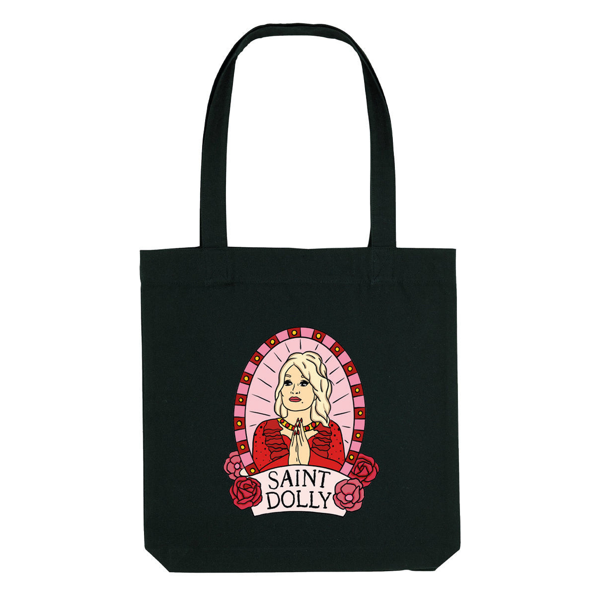 Saint Dolly Strong As Hell Tote Bag-Feminist Apparel, Feminist Gift, Feminist Tote Bag-The Spark Company