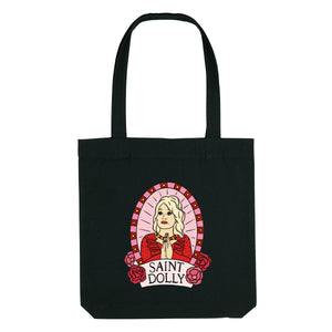 Saint Dolly Strong As Hell Tote Bag-Feminist Apparel, Feminist Gift, Feminist Tote Bag-The Spark Company