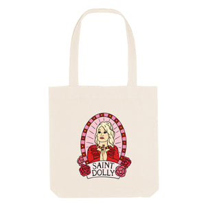 Saint Dolly Strong As Hell Tote Bag-Feminist Apparel, Feminist Gift, Feminist Tote Bag-The Spark Company