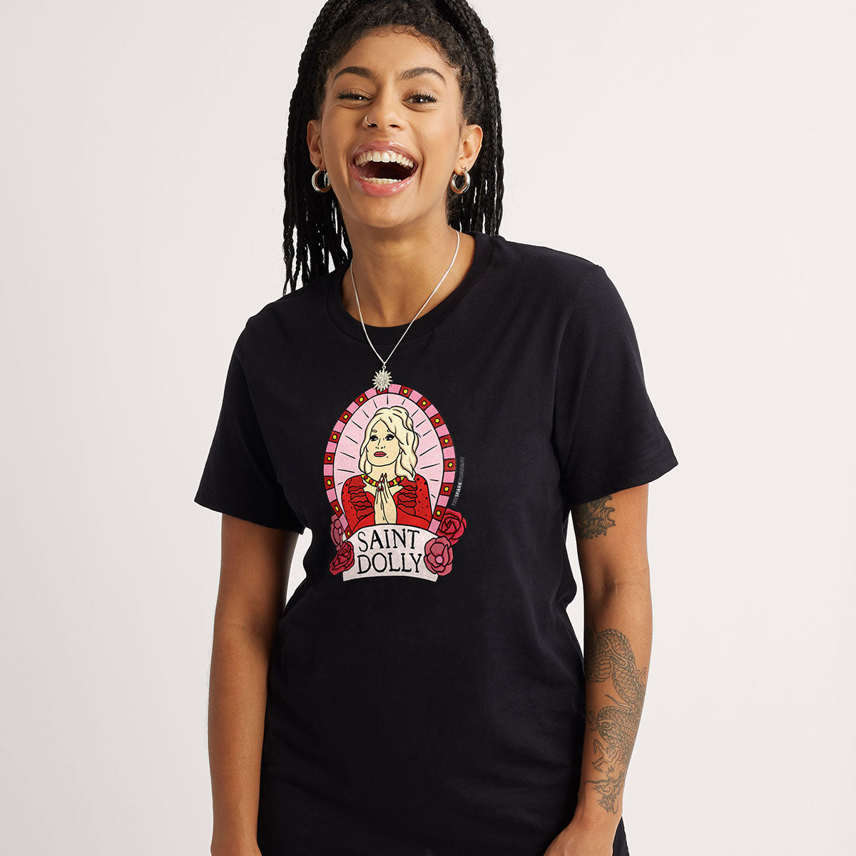 Saint Dolly T-Shirt-Feminist Apparel, Feminist Clothing, Feminist T Shirt, BC3001-The Spark Company