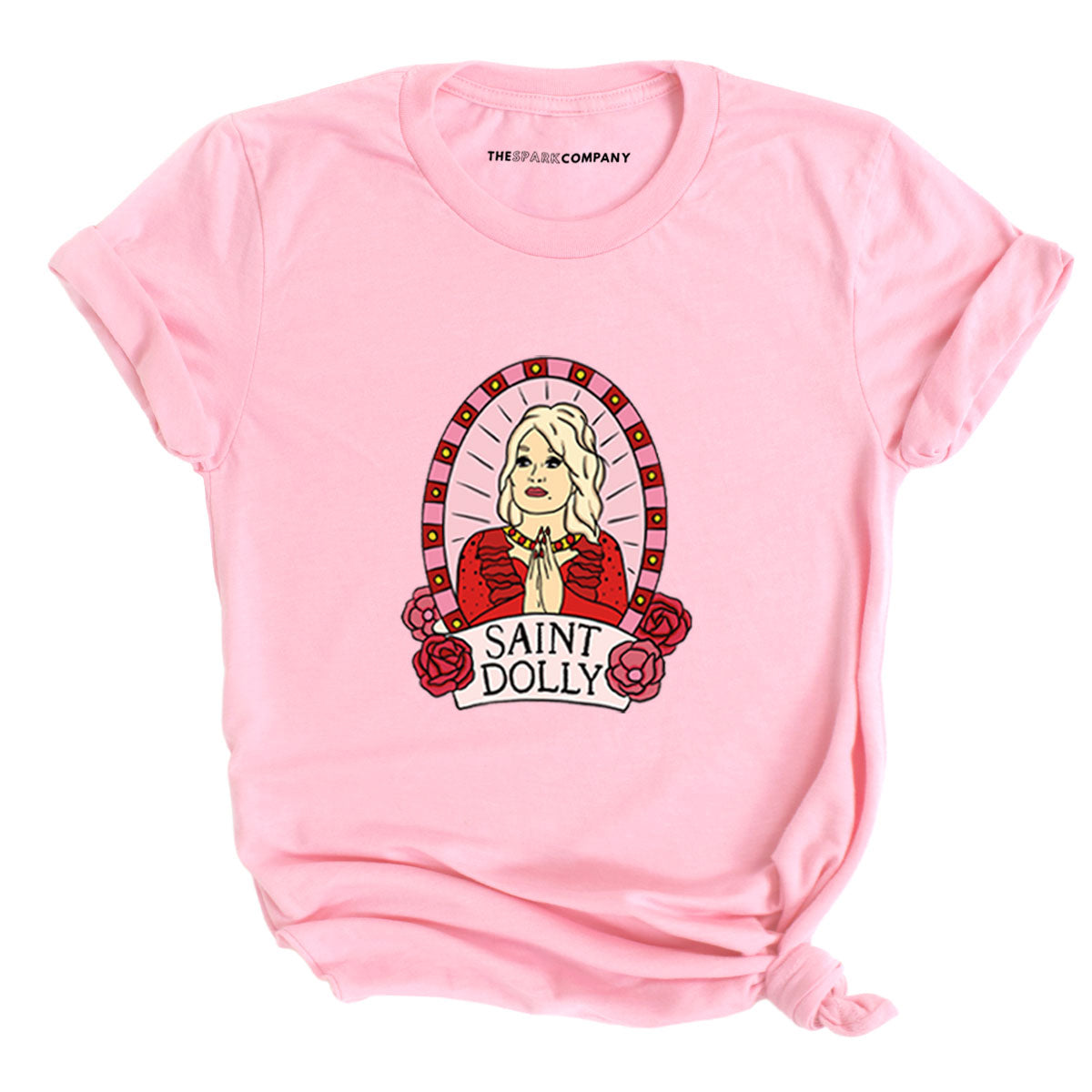 Saint Dolly T-Shirt-Feminist Apparel, Feminist Clothing, Feminist T Shirt, BC3001-The Spark Company