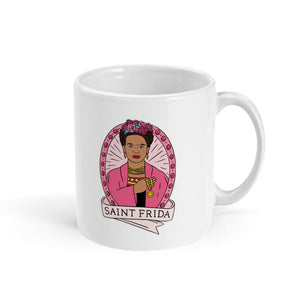Saint Frida Mug-Feminist Apparel, Feminist Gift, Feminist Coffee Mug, 11oz White Ceramic-The Spark Company