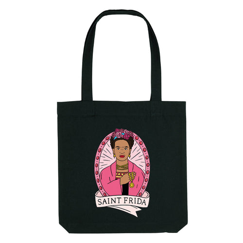 Saint Frida Strong As Hell Tote Bag-Feminist Apparel, Feminist Gift, Feminist Tote Bag-The Spark Company