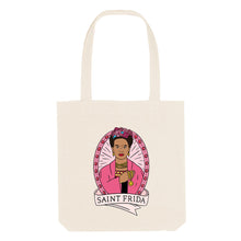 Load image into Gallery viewer, Saint Frida Strong As Hell Tote Bag-Feminist Apparel, Feminist Gift, Feminist Tote Bag-The Spark Company