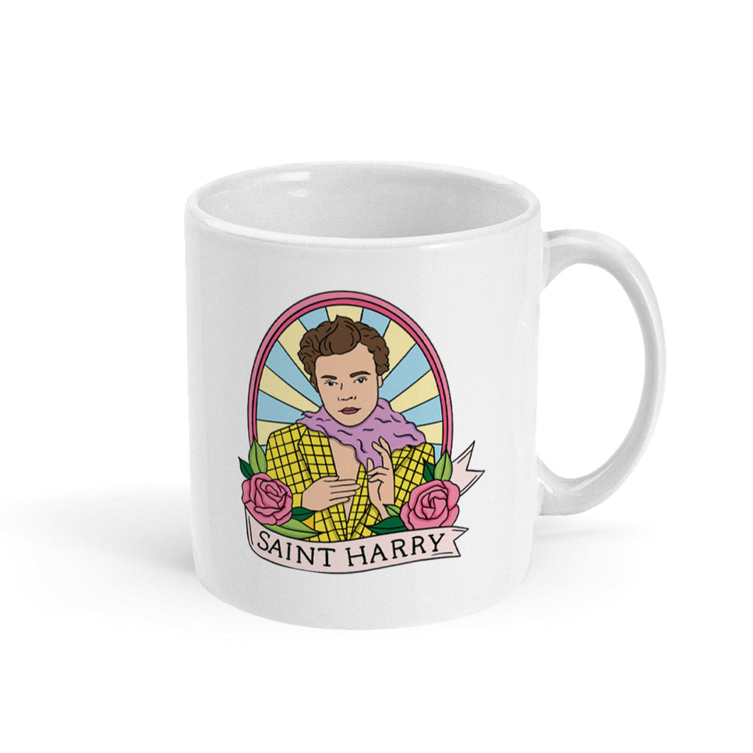 Saint Harry Mug-Feminist Apparel, Feminist Gift, Feminist Coffee Mug, 11oz White Ceramic-The Spark Company