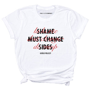 Shame Must Change Sides T-Shirt-Feminist Apparel, Feminist Clothing, Feminist T Shirt, BC3001-The Spark Company