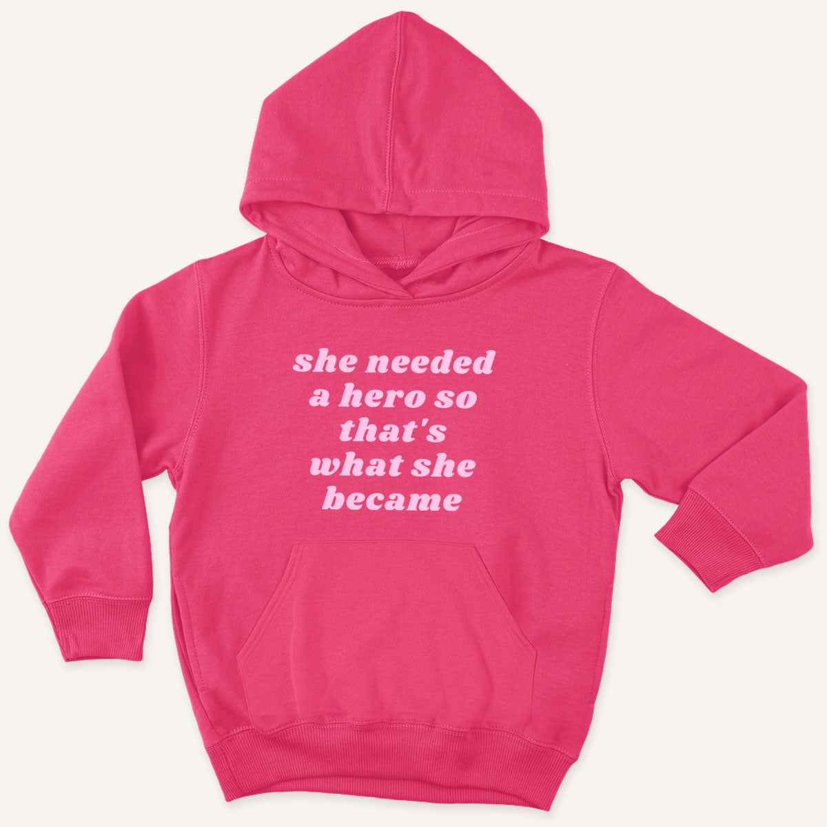 She Needed A Hero Kids Hoodie-Feminist Apparel, Feminist Clothing, Feminist Kids Hoodie, JH001J-The Spark Company