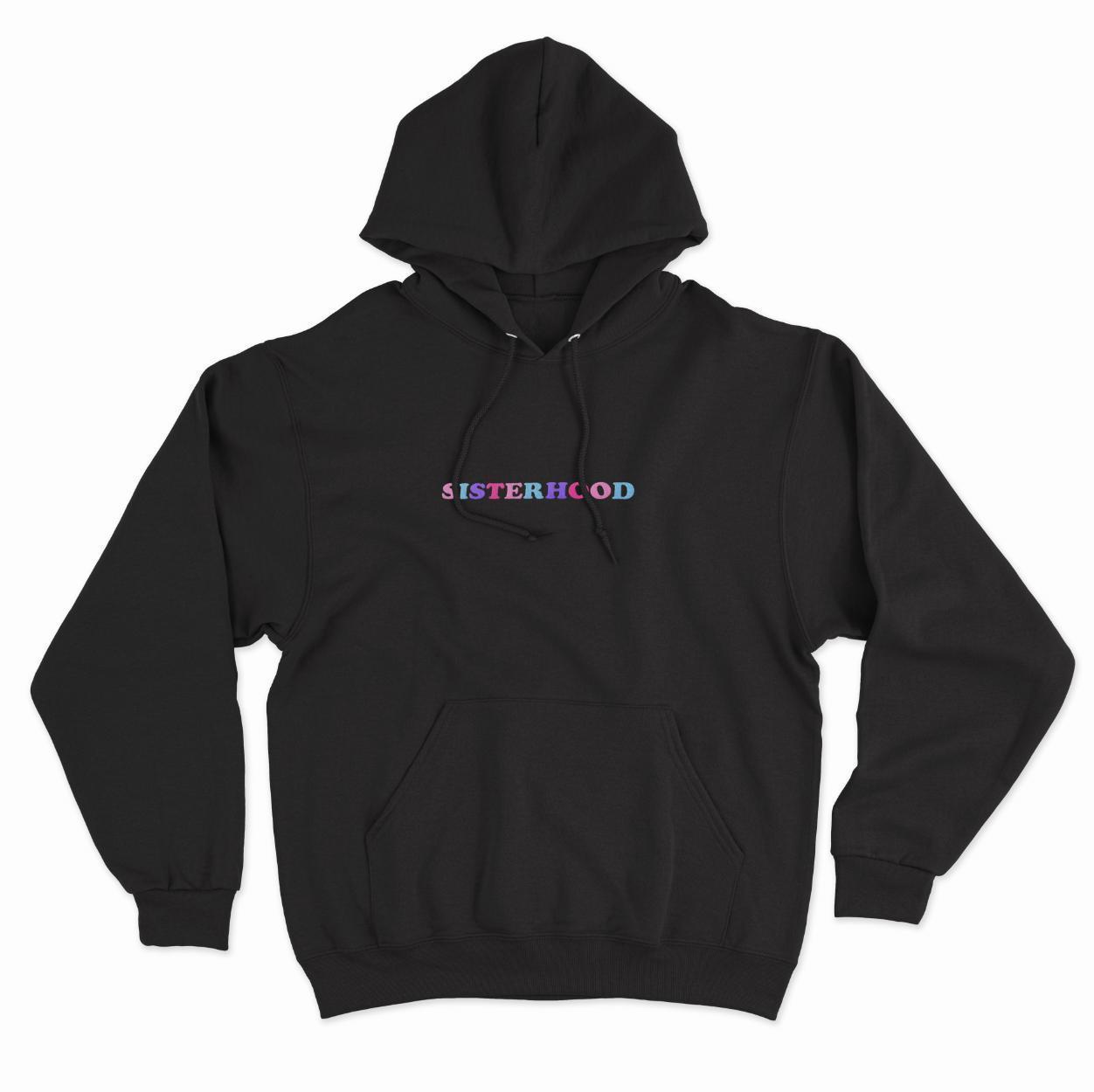 Sisterhood Embroidered Hoodie-Feminist Apparel, Feminist Clothing, Feminist Hoodie, JH001-The Spark Company