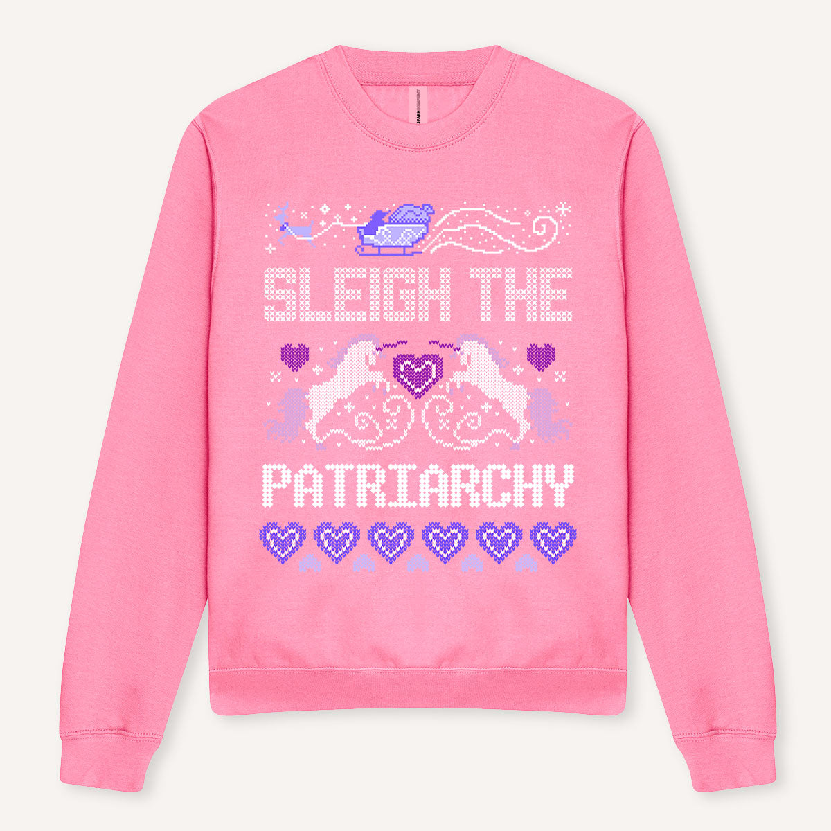 Sleigh The Patriarchy Ugly Christmas Jumper-Feminist Apparel, Feminist Clothing, Feminist Sweatshirt, JH030-The Spark Company