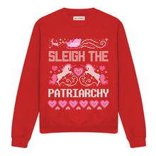 Load image into Gallery viewer, Sleigh The Patriarchy Ugly Christmas Jumper-Feminist Apparel, Feminist Clothing, Feminist Sweatshirt, JH030-The Spark Company
