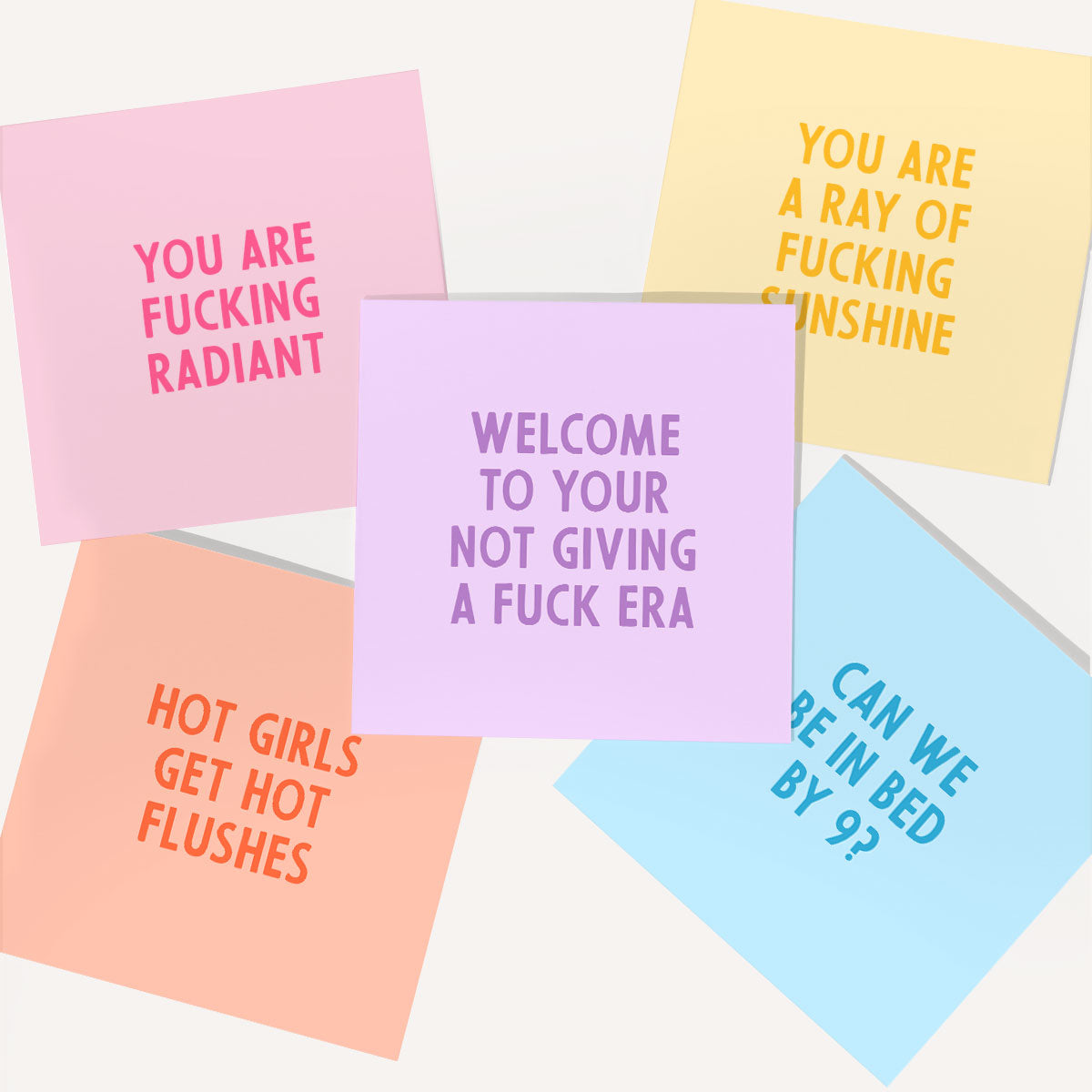 Slogan Greeting Cards (5 Pack)-Feminist Apparel, Feminist Gift, Feminist Greeting Cards-The Spark Company