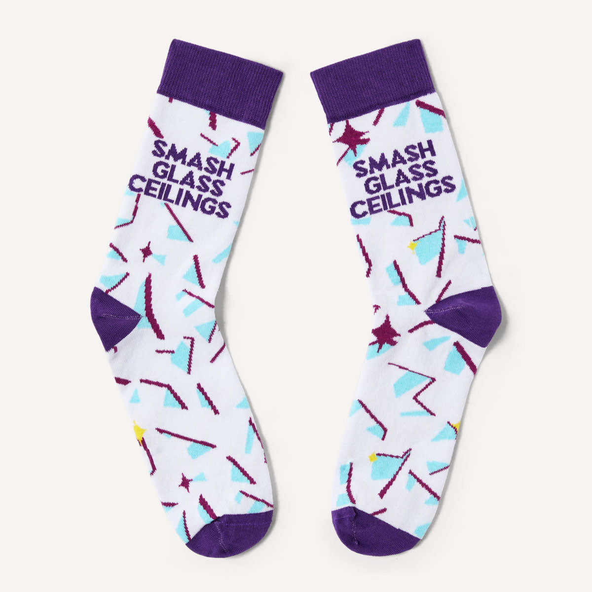 Smash Glass Ceilings Socks-Feminist Apparel, Feminist Clothing, Feminist Socks-The Spark Company