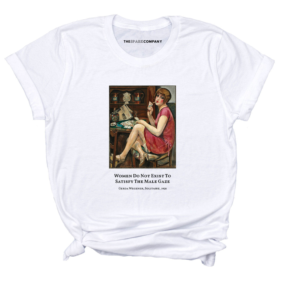 Solitaire by Gerda Wegener T-Shirt-Feminist Apparel, Feminist Clothing, Feminist T Shirt, BC3001-The Spark Company