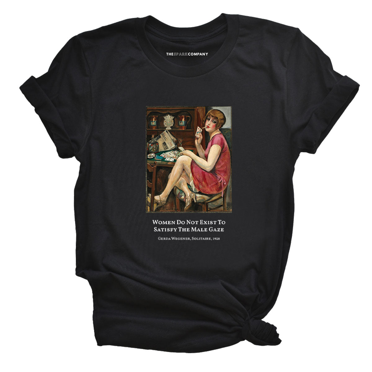 Solitaire by Gerda Wegener T-Shirt-Feminist Apparel, Feminist Clothing, Feminist T Shirt, BC3001-The Spark Company