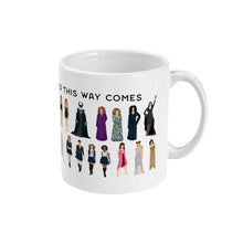 Load image into Gallery viewer, Something Wicked This Way Comes Mug-Feminist Apparel, Feminist Gift, Feminist Coffee Mug, 11oz White Ceramic-The Spark Company