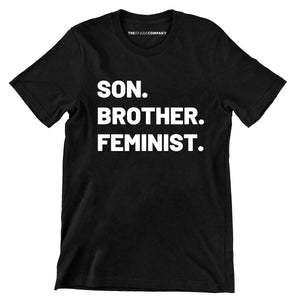 Son. Brother. Feminist. Men's T-Shirt-Feminist Apparel, Feminist Clothing, Men's Feminist T Shirt, BC3001-The Spark Company