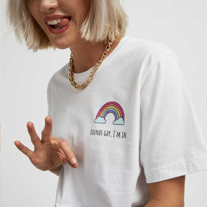 Sounds Gay, I'm In Corner T-Shirt-LGBT Apparel, LGBT Clothing, LGBT T Shirt, BC3001-The Spark Company