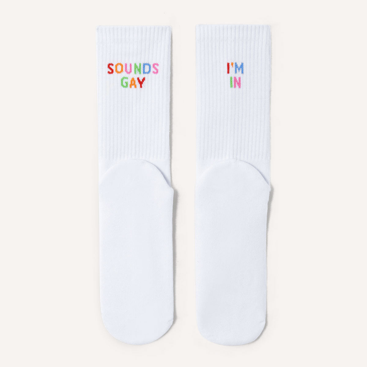 Sounds Gay I'm In Socks-LGBT Apparel, LGBT Gift, LGBT Socks-The Spark Company