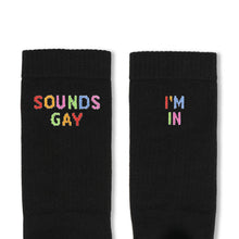 Load image into Gallery viewer, Sounds Gay I&#39;m In Socks-LGBT Apparel, LGBT Gift, LGBT Socks-The Spark Company