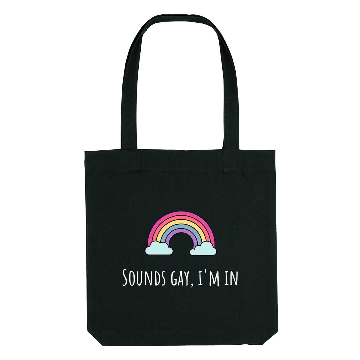 Sounds Gay I'm In Strong As Hell Tote Bag-LGBT Apparel, LGBT Gift, LGBT Tote Bag-The Spark Company