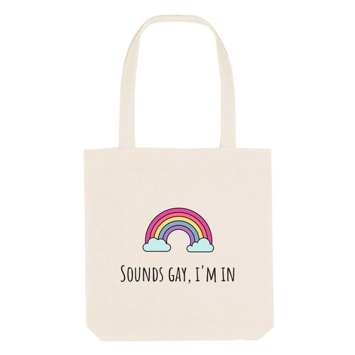 Sounds Gay I'm In Strong As Hell Tote Bag-LGBT Apparel, LGBT Gift, LGBT Tote Bag-The Spark Company