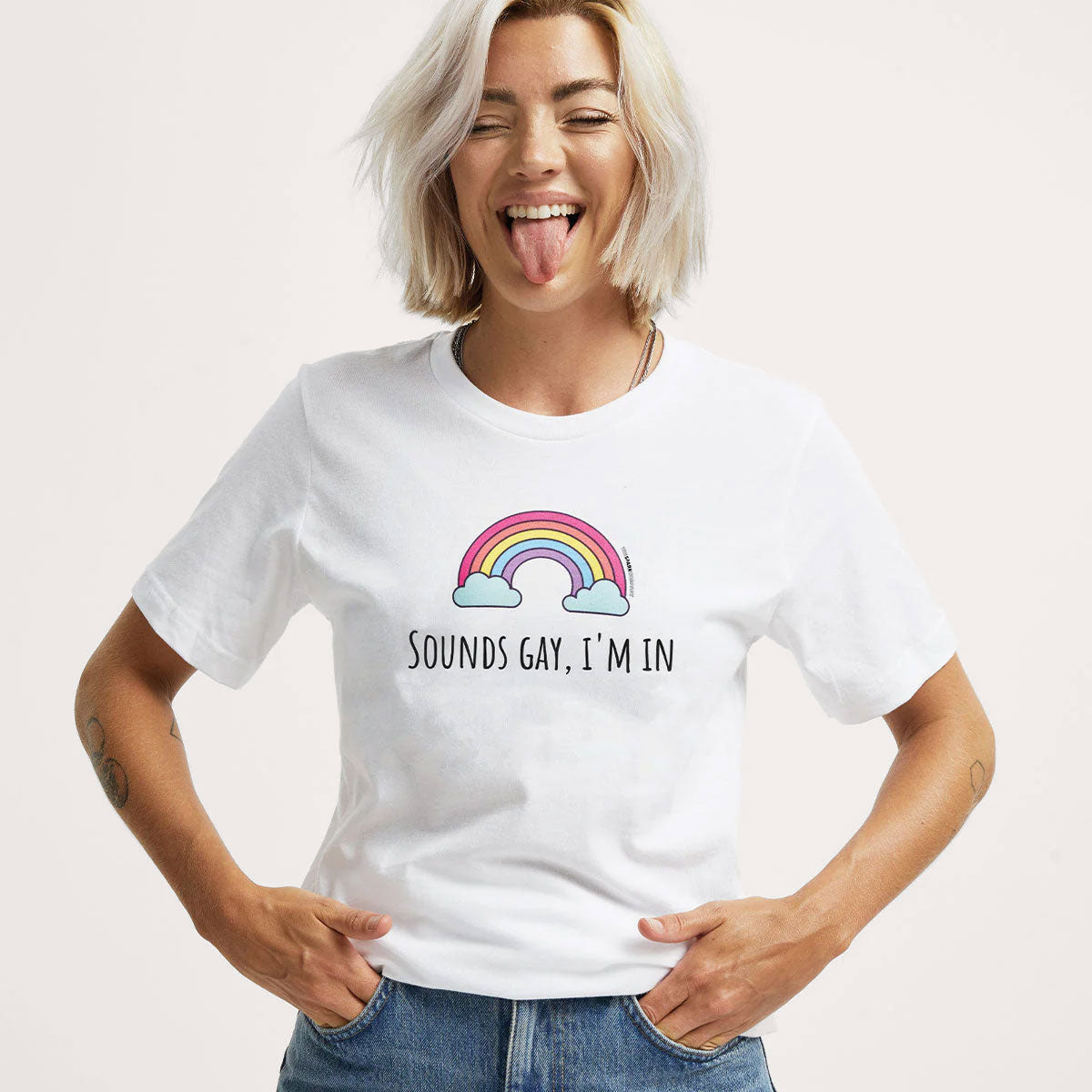 Sounds Gay I'm In T-Shirt-LGBT Apparel, LGBT Clothing, LGBT T Shirt, BC3001-The Spark Company