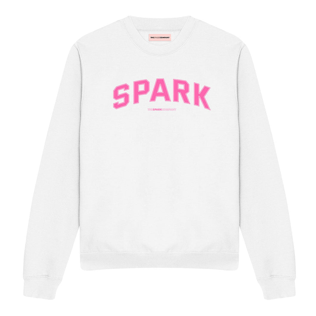 Spark Varsity Sweatshirt-Feminist Apparel, Feminist Clothing, Feminist Sweatshirt, JH030-The Spark Company