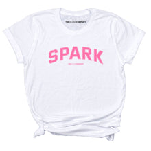 Load image into Gallery viewer, Spark Varsity T-Shirt-Feminist Apparel, Feminist Clothing, Feminist T Shirt, BC3001-The Spark Company