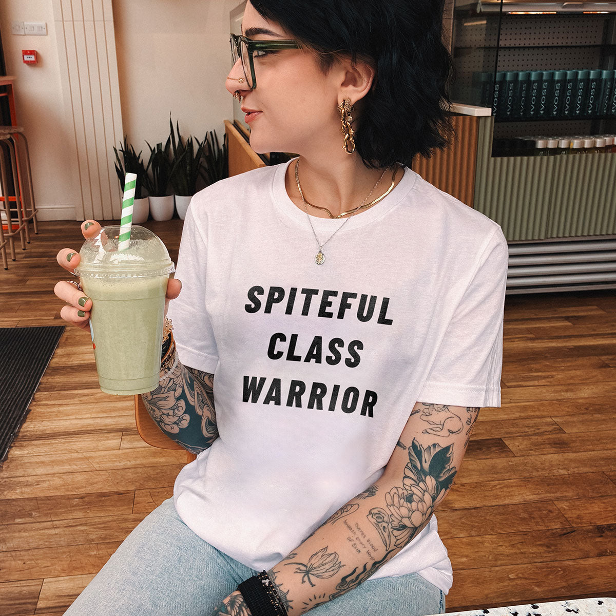 Spiteful Class Warrior T-Shirt-Feminist Apparel, Feminist Clothing, Feminist T Shirt, BC3001-The Spark Company