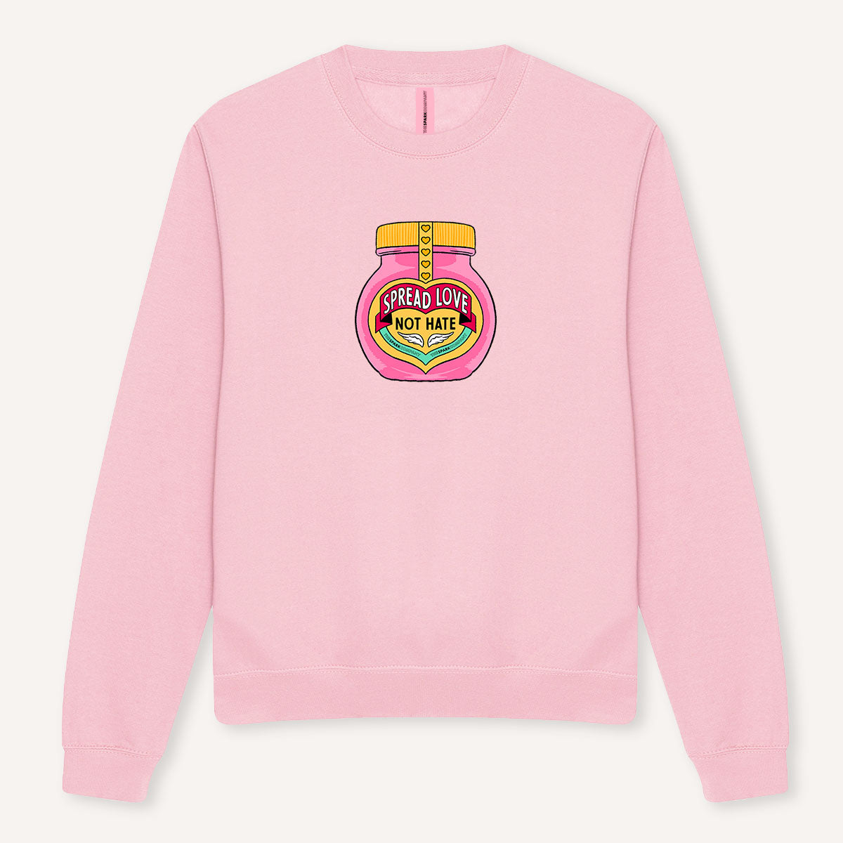 Spread Love Not Hate Sweatshirt-Feminist Apparel, Feminist Clothing, Feminist Sweatshirt, JH030-The Spark Company