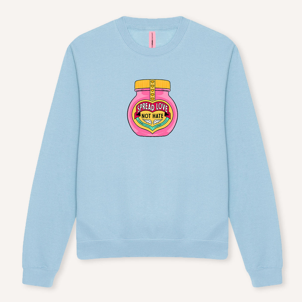 Spread Love Not Hate Sweatshirt-Feminist Apparel, Feminist Clothing, Feminist Sweatshirt, JH030-The Spark Company