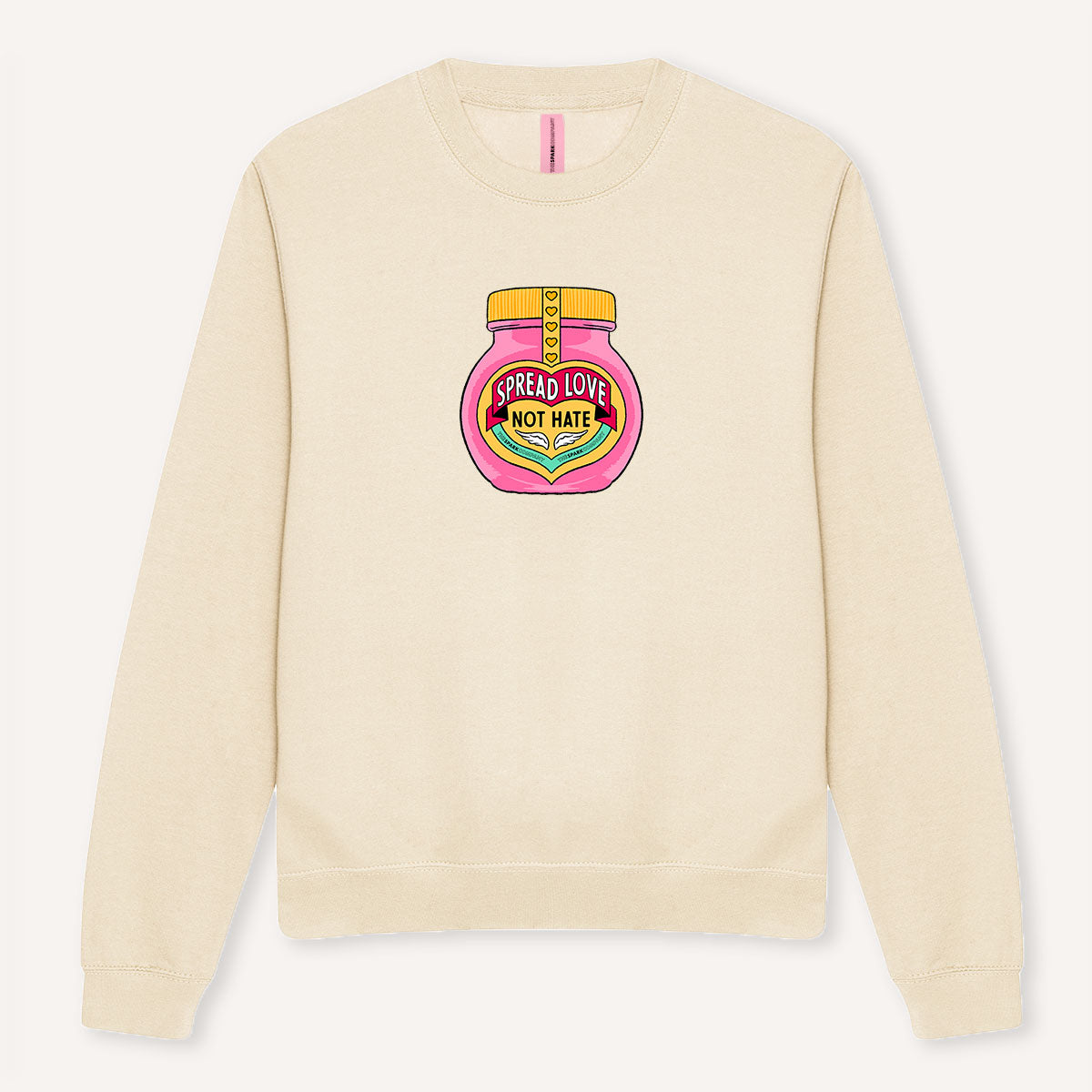 Spread Love Not Hate Sweatshirt-Feminist Apparel, Feminist Clothing, Feminist Sweatshirt, JH030-The Spark Company