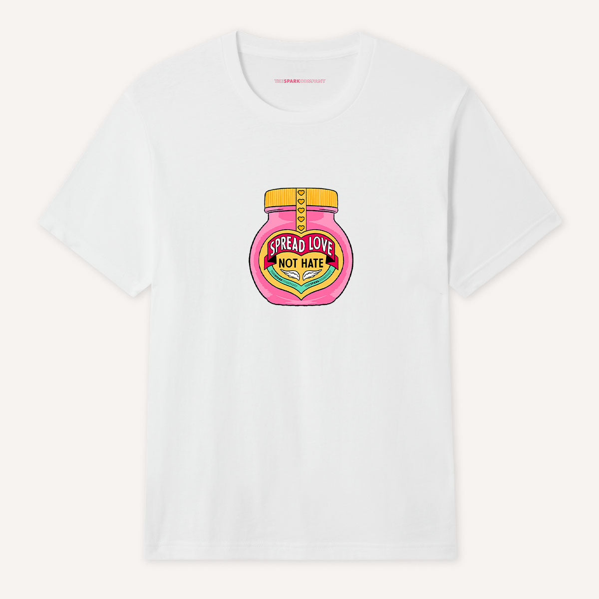 Spread Love Not Hate T-Shirt-Feminist Apparel, Feminist Clothing, Feminist T Shirt, BC3001-The Spark Company