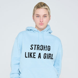 Strong Like A Girl Hoodie-Feminist Apparel, Feminist Clothing, Feminist Hoodie, JH001-The Spark Company