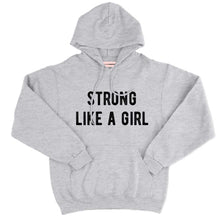 Load image into Gallery viewer, Strong Like A Girl Hoodie-Feminist Apparel, Feminist Clothing, Feminist Hoodie, JH001-The Spark Company