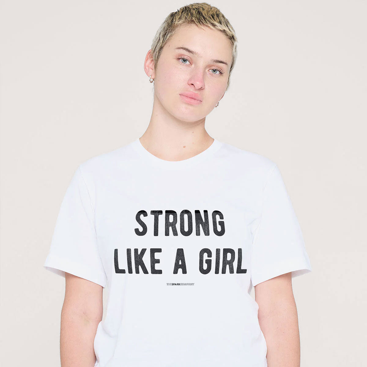 Strong Like A Girl T-Shirt-Feminist Apparel, Feminist Clothing, Feminist T Shirt, BC3001-The Spark Company