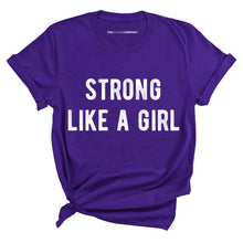 Load image into Gallery viewer, Strong Like A Girl T-Shirt-Feminist Apparel, Feminist Clothing, Feminist T Shirt, BC3001-The Spark Company