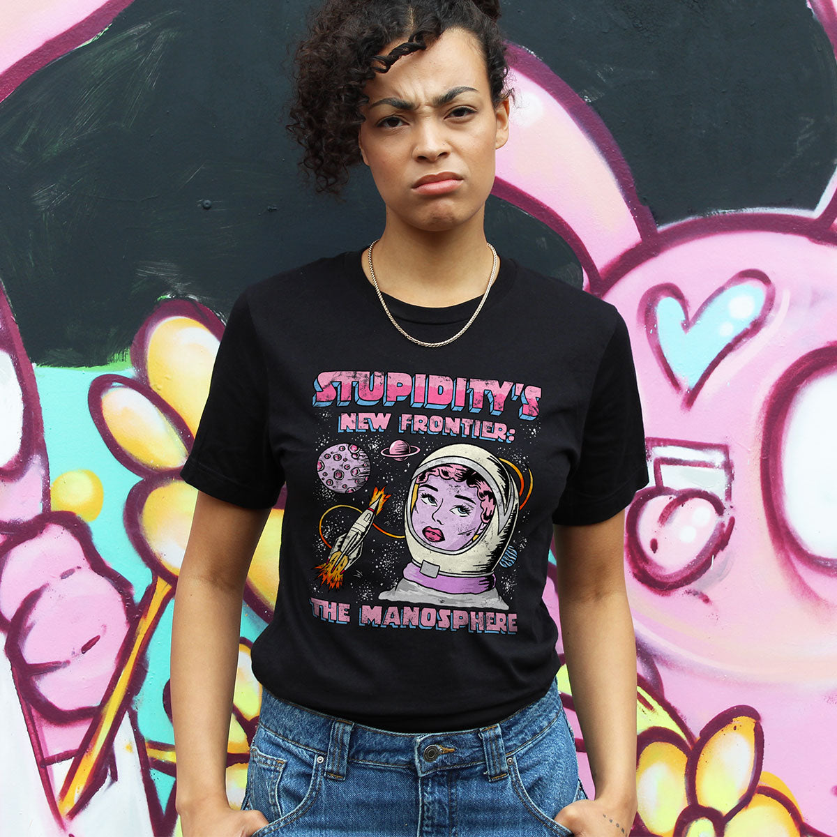 Stupidity's New Frontier T-Shirt-Feminist Apparel, Feminist Clothing, Feminist T Shirt, BC3001-The Spark Company