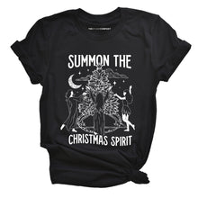 Load image into Gallery viewer, Summon The Christmas Spirit Ugly Christmas T-Shirt-Feminist Apparel, Feminist Clothing, Feminist T Shirt, BC3001-The Spark Company