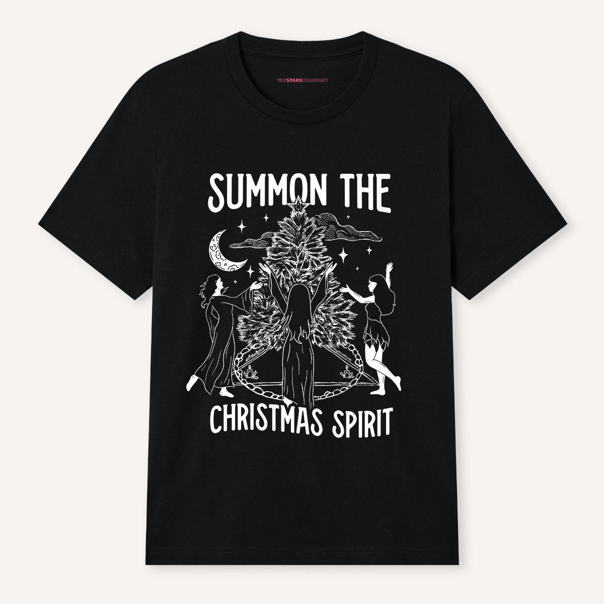 Summon The Christmas Spirit Ugly Christmas T-Shirt-Feminist Apparel, Feminist Clothing, Feminist T Shirt, BC3001-The Spark Company