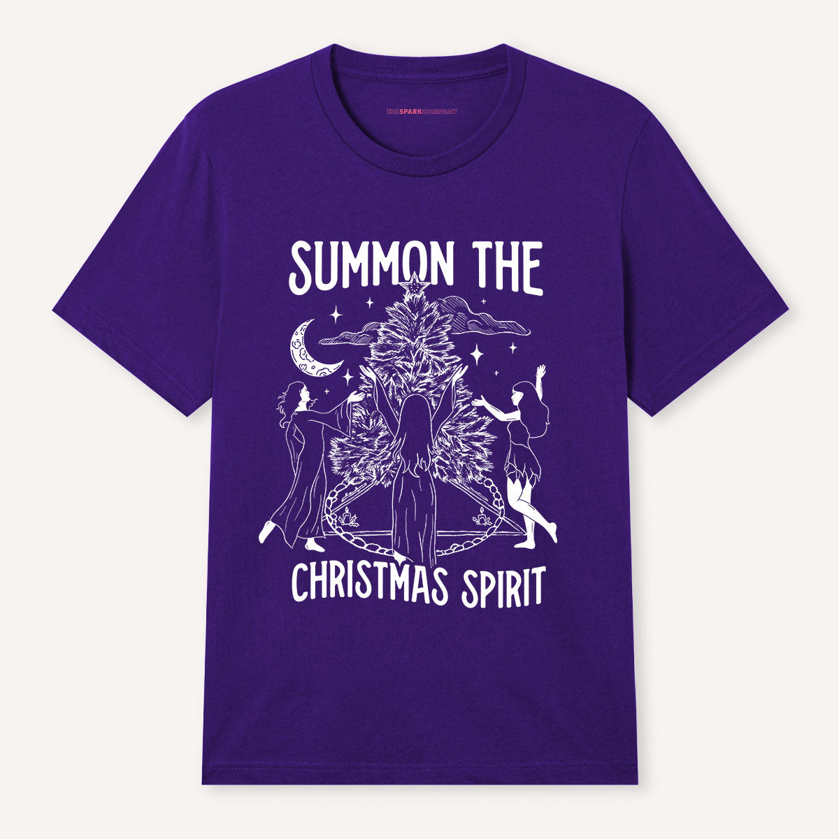 Summon The Christmas Spirit Ugly Christmas T-Shirt-Feminist Apparel, Feminist Clothing, Feminist T Shirt, BC3001-The Spark Company
