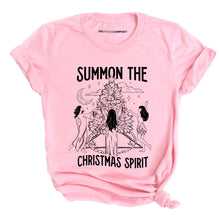 Load image into Gallery viewer, Summon The Christmas Spirit Ugly Christmas T-Shirt-Feminist Apparel, Feminist Clothing, Feminist T Shirt, BC3001-The Spark Company