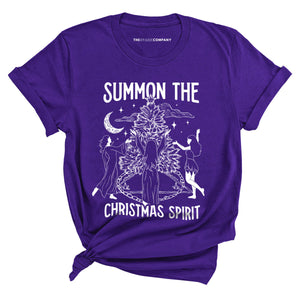 Summon The Christmas Spirit Ugly Christmas T-Shirt-Feminist Apparel, Feminist Clothing, Feminist T Shirt, BC3001-The Spark Company