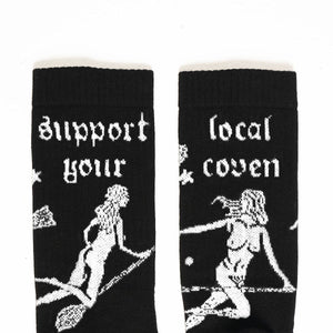 Support Your Local Coven Socks-Feminist Apparel, Feminist Clothing, Feminist Socks-The Spark Company