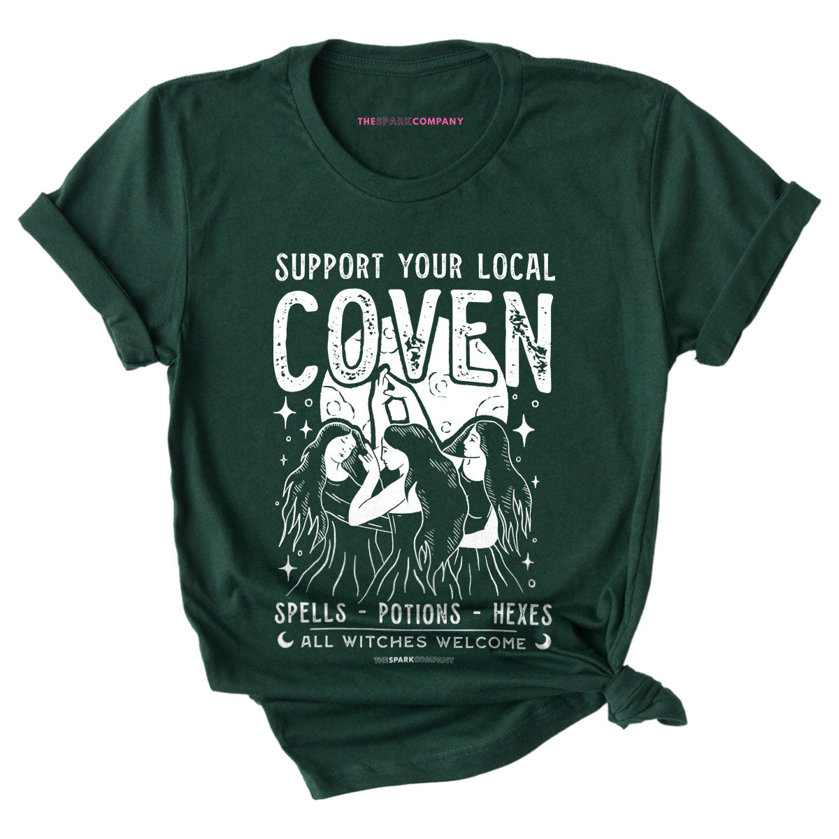 Support Your Local Coven T-Shirt-Feminist Apparel, Feminist Clothing, Feminist T Shirt, BC3001-The Spark Company