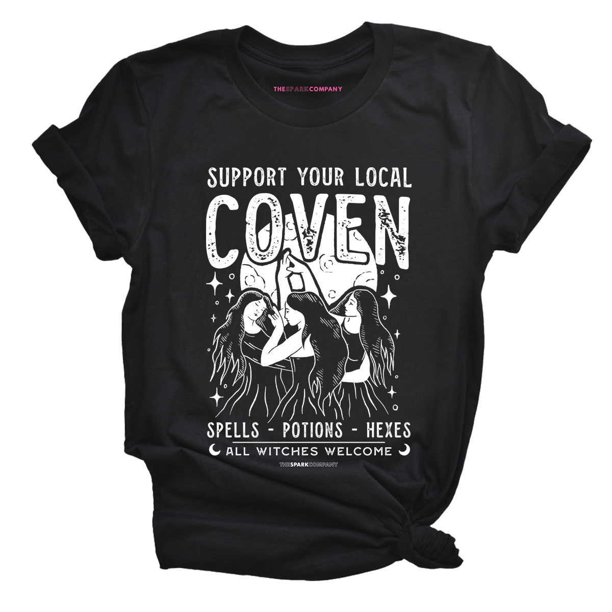 Support Your Local Coven T-Shirt-Feminist Apparel, Feminist Clothing, Feminist T Shirt, BC3001-The Spark Company
