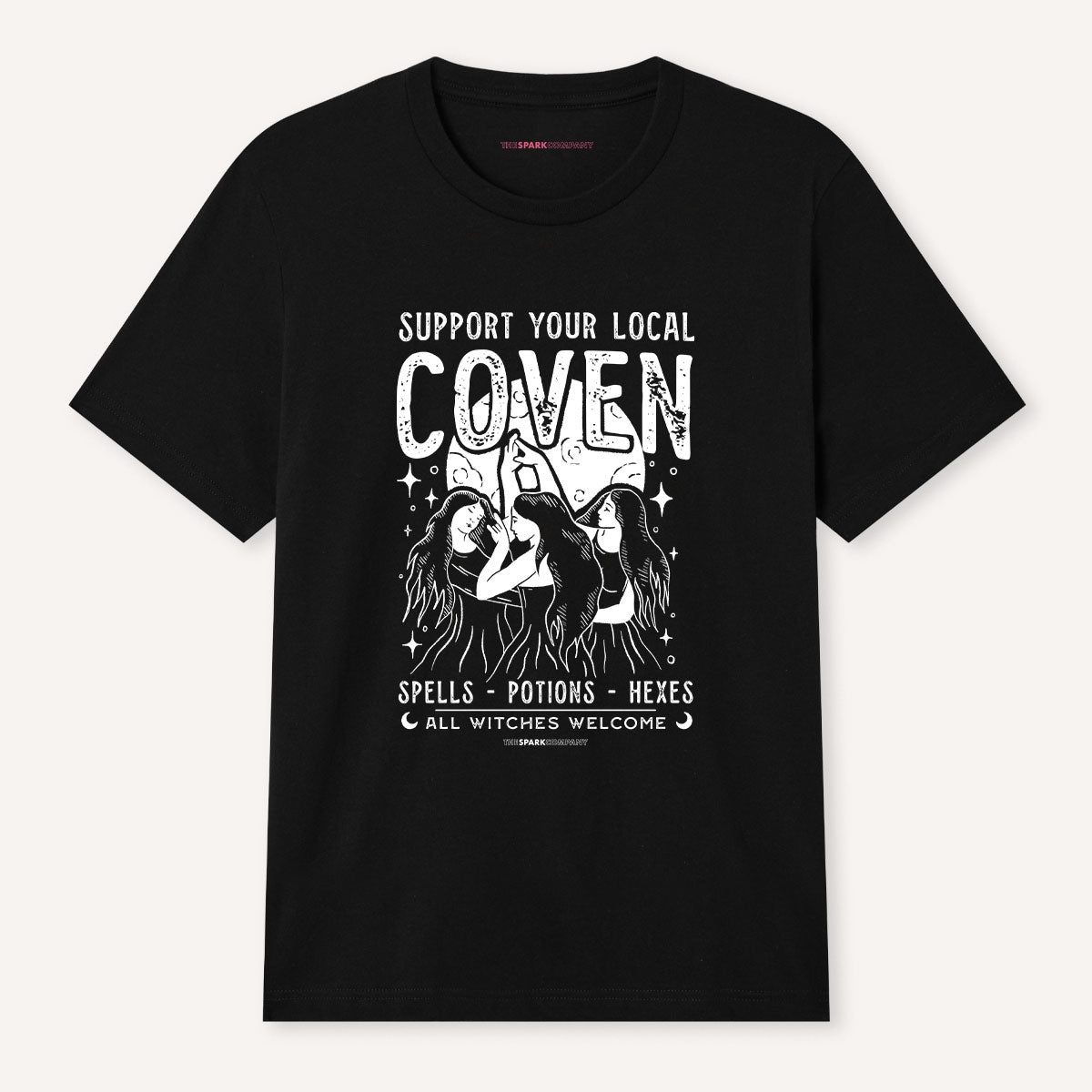 Support Your Local Coven T-Shirt-Feminist Apparel, Feminist Clothing, Feminist T Shirt, BC3001-The Spark Company
